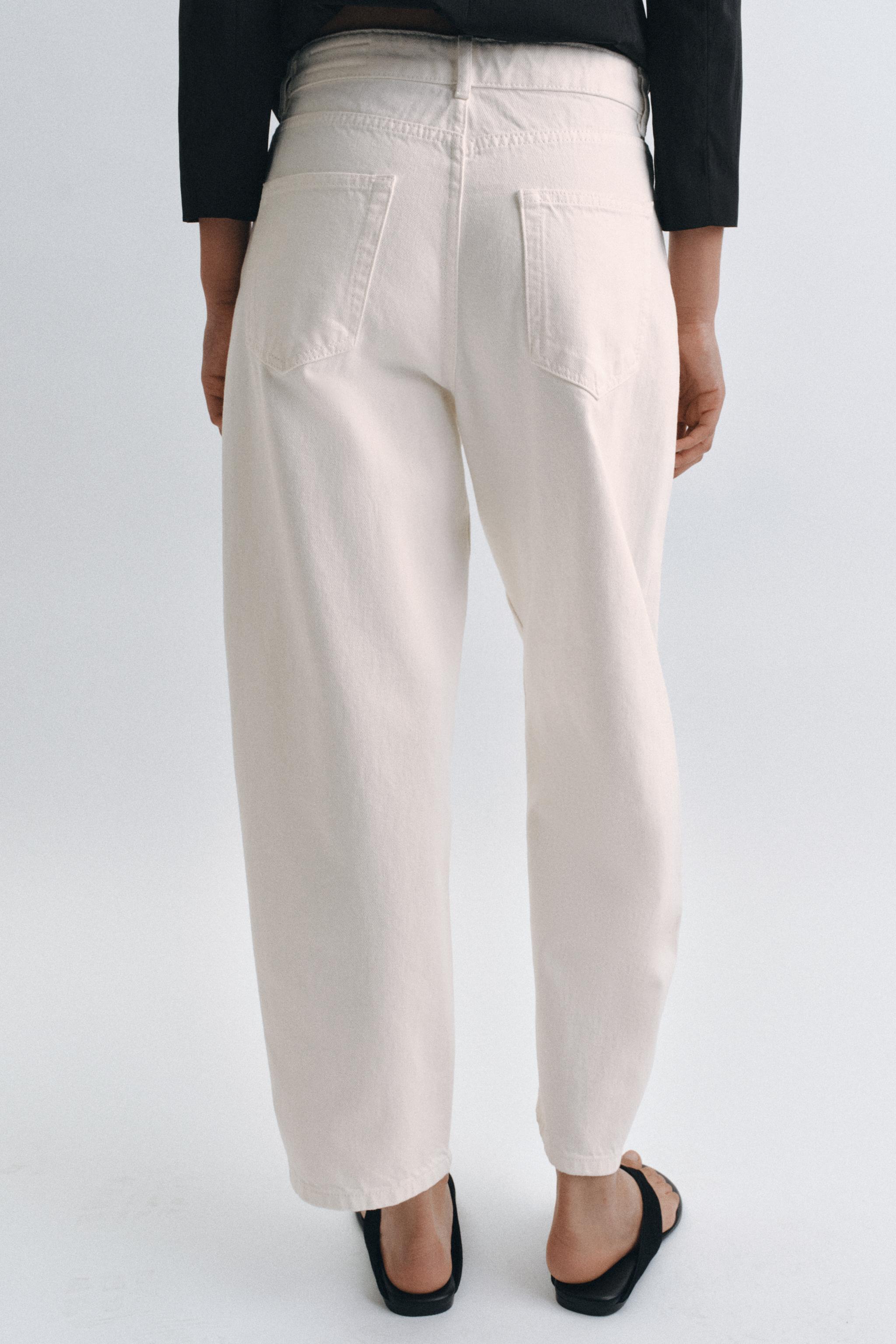 Zara ZW COLLECTION TAPERED ORTA BEL JEAN görsel 3