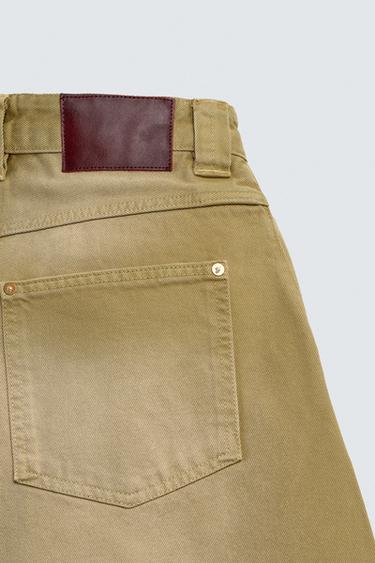 WASHED BALLOON FIT JEANS - camel by Zara - Image 9