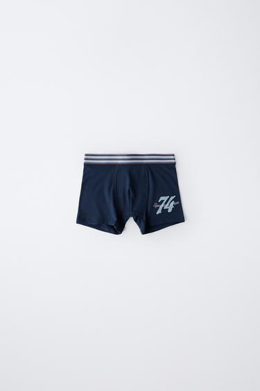AGES 6-14 / PACK OF FIVE PAIRS OF STRIPED AND NUMBERED BOXERS - Multicoloured by Zara - Image 2