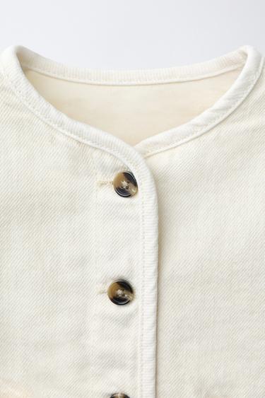 BLOUSON EN SERGÉ - Écru de Zara - Image 2