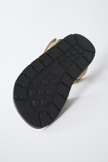 LEATHER SANDALS - Light beige by Zara - Image 7