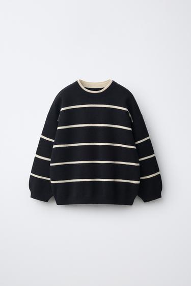 STRIPED KNIT JUMPER — Navy blue 1