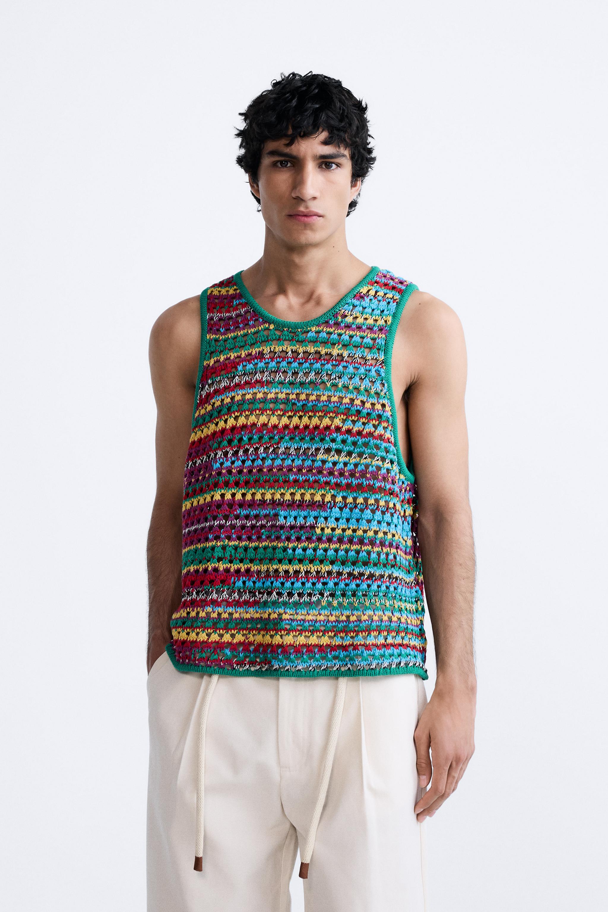 CROCHET KNIT TANK TOP LIMITED EDITION - Multicolored | ZARA 