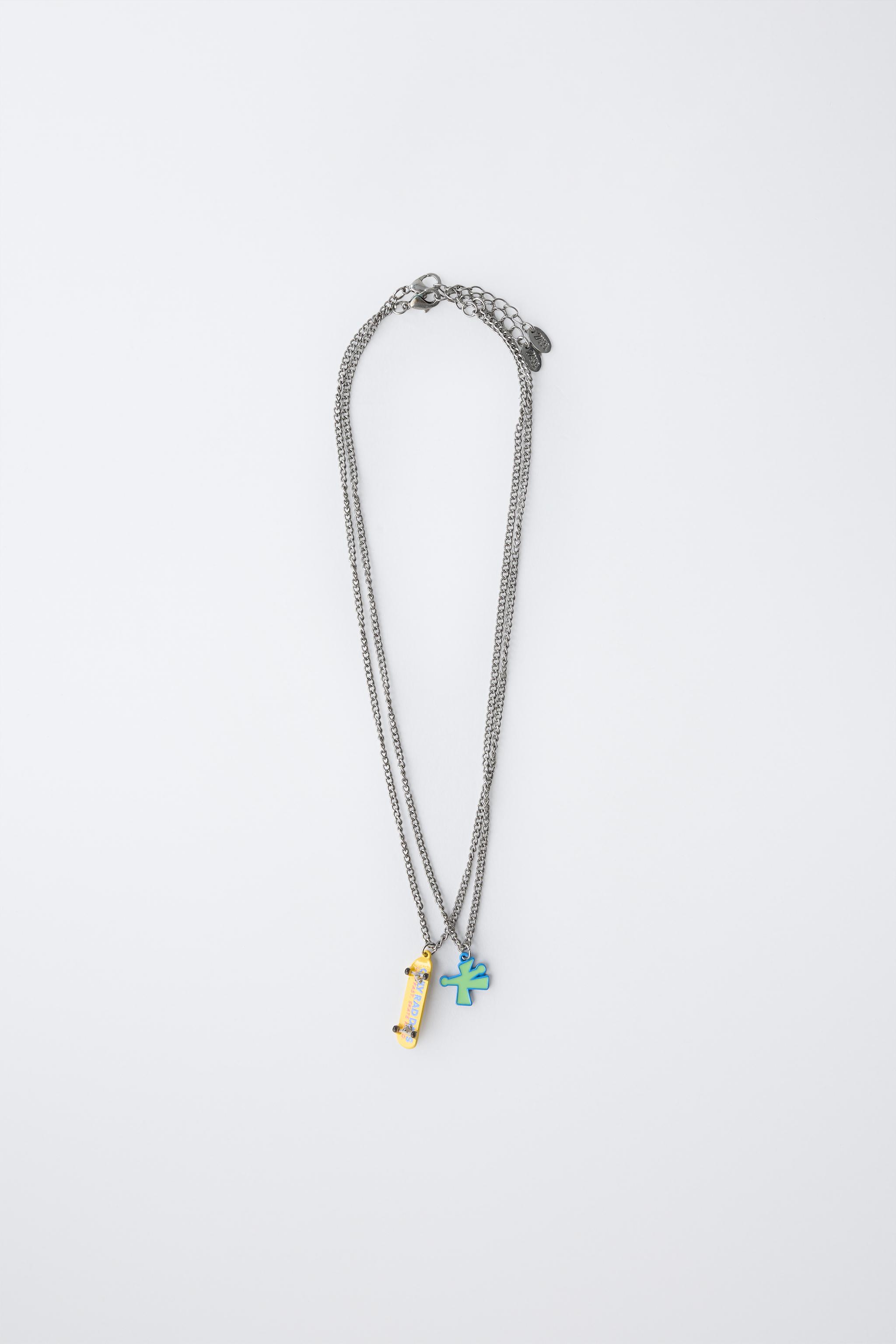 スケートネックレス 2本セット - シルバー | ZARA Japan / 日本