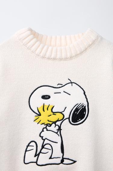 SNOOPY PEANUTS™ KNITTED JUMPER - Ecru by Zara - Image 2
