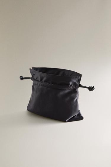MEDIUM SATEEN BAG - Navy Blue by Zara - Image 3