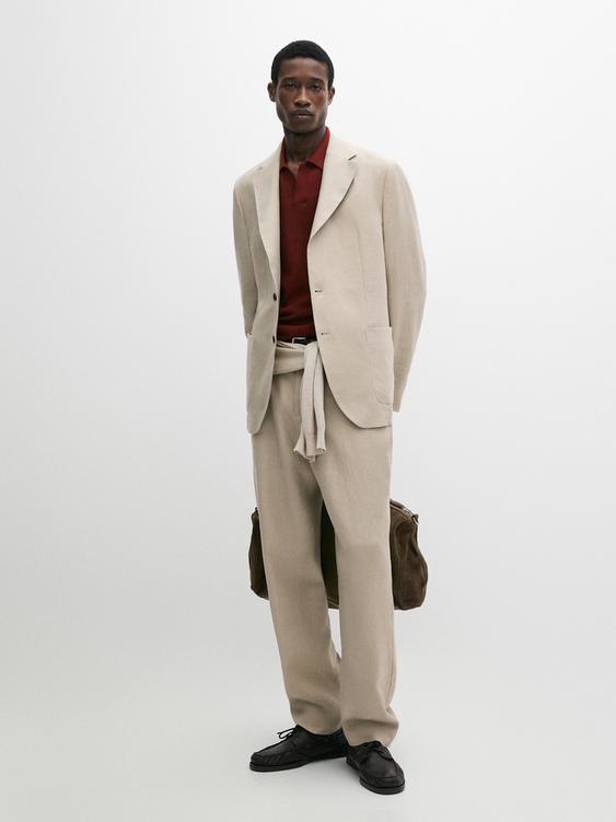 100% linen suit blazer from Zara - $390