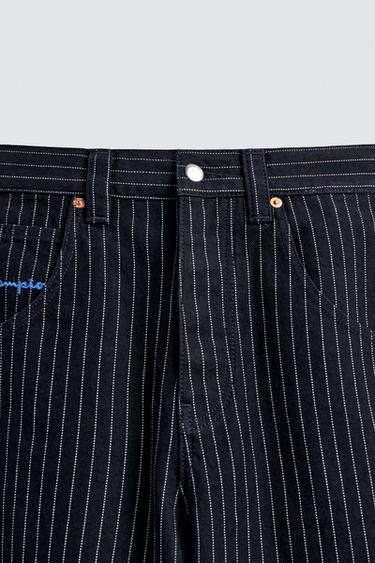 SHORT COUPE AMPLE RAYURES CHAMPION ® X ZARA - Bleu de Zara - Image 8