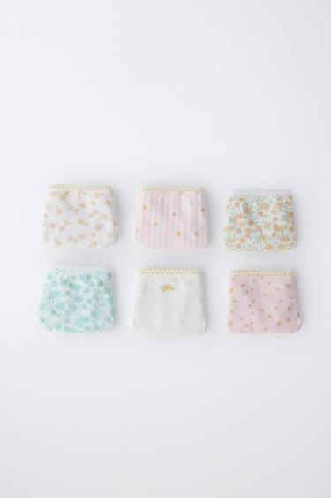 1 1/2-6 YEARS / SIX-PACK OF FLORAL BRIEFS - Multicoloured by Zara