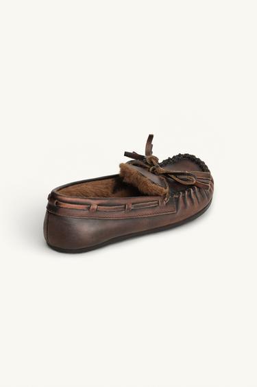 LIMITED EDITION LEATHER LOAFERS - Brown by Zara - Image 4