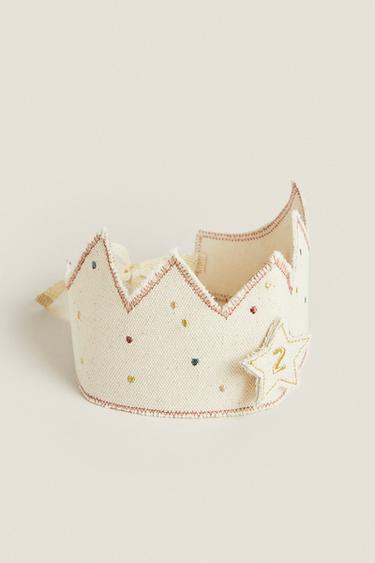Zara KIDS’ BIRTHDAY CROWN - Light beige