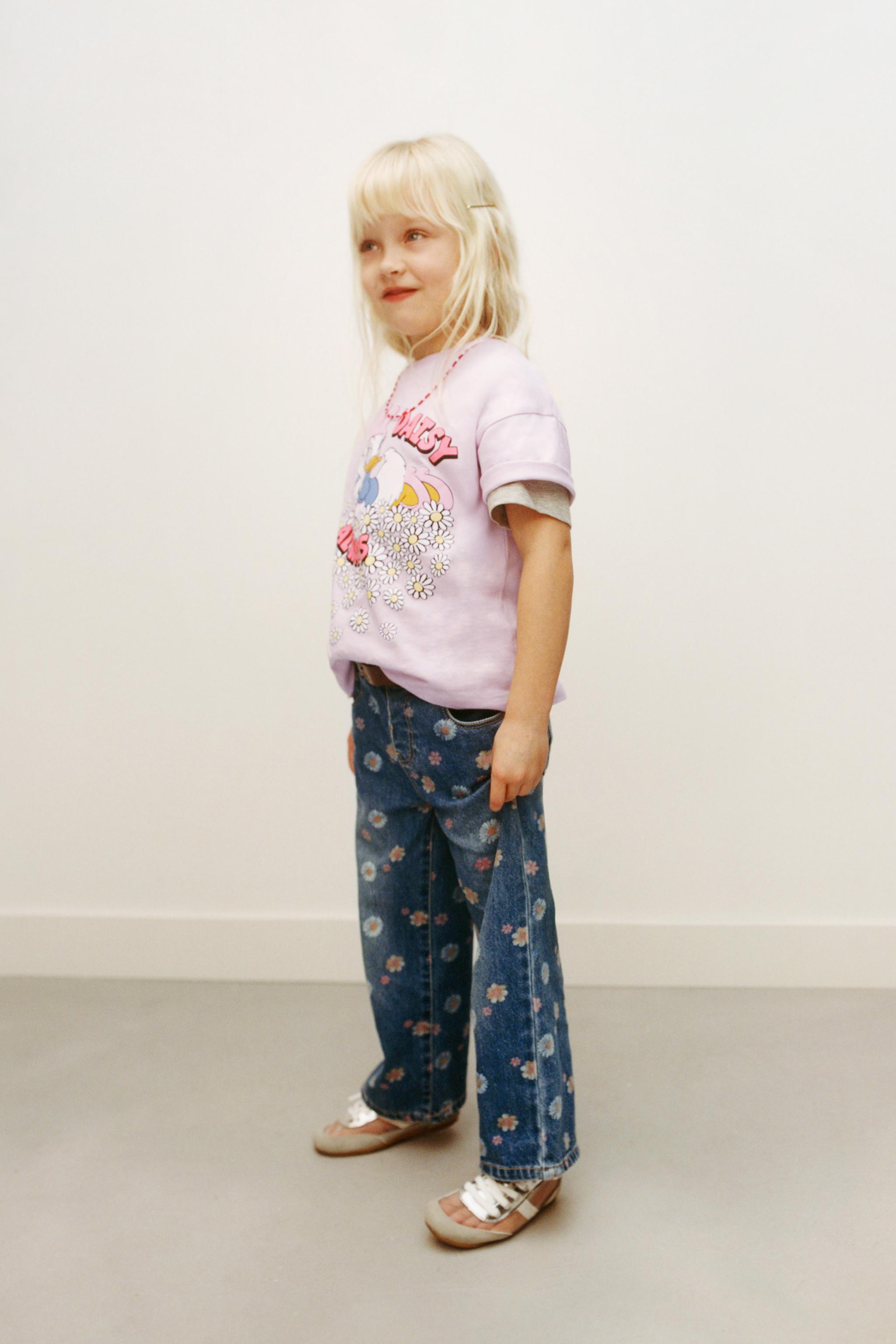 JUPE-CULOTTE EN JEAN À FLEURS