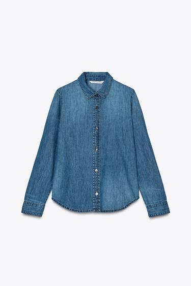 DENIM TRF SHIRT - Blue by Zara