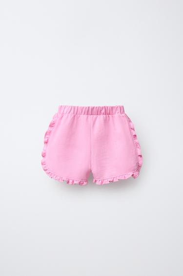 SHORT À VOLANTS - Rose moyen de Zara - Image 1