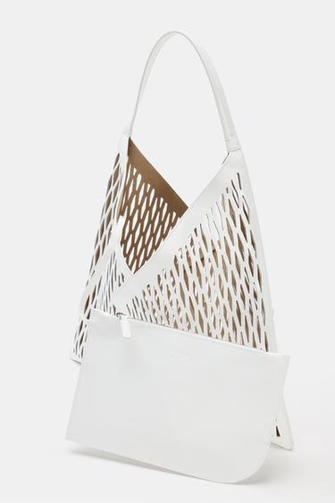 SAC SHOPPER EN CUIR POINTELLE -  de Zara - Image 8