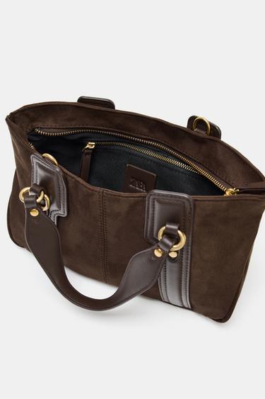 MINI SHOPPER BAG WITH RINGS - Brown by Zara - Image 4