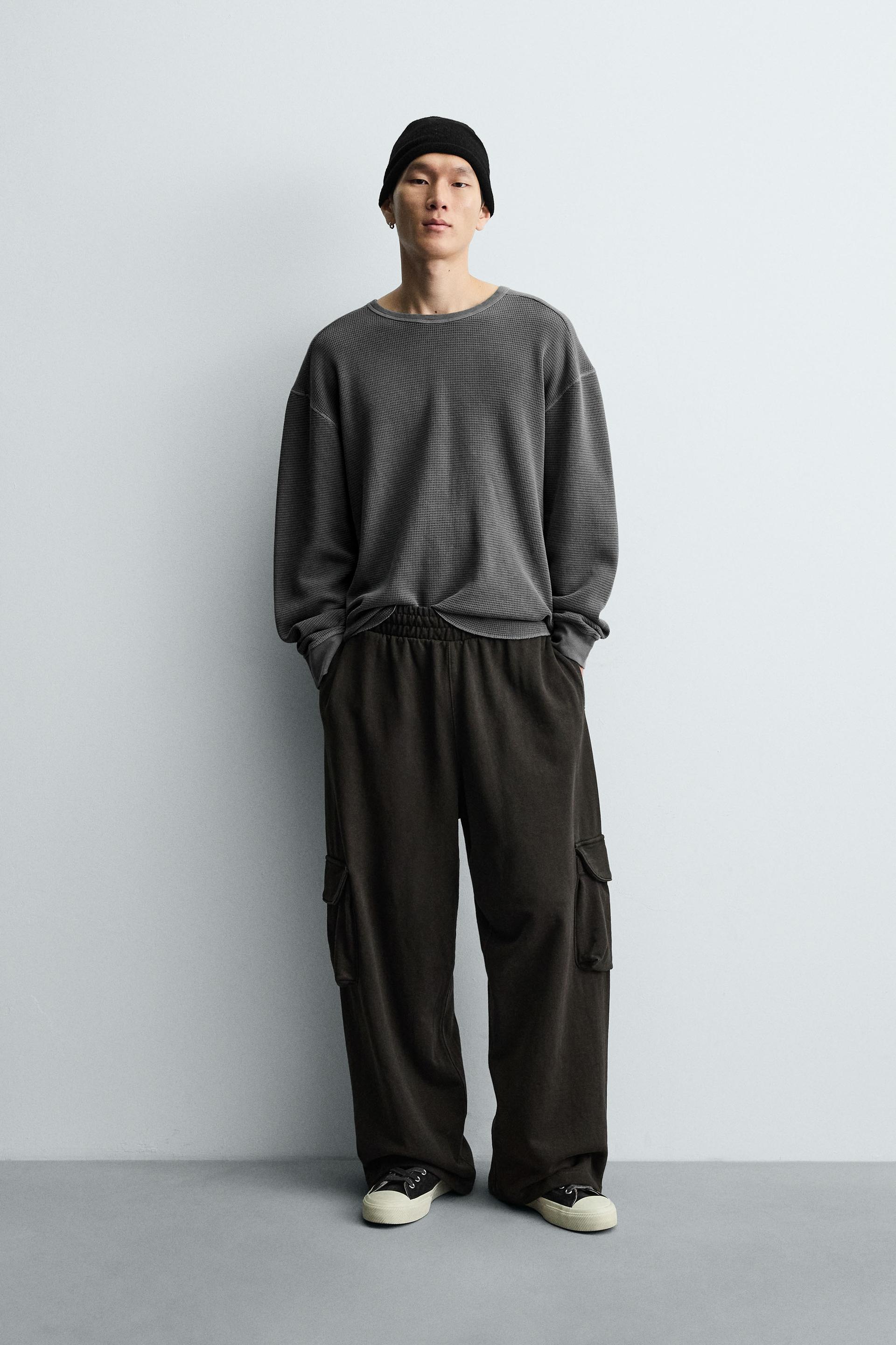 Faded Check Texture T-Shirt