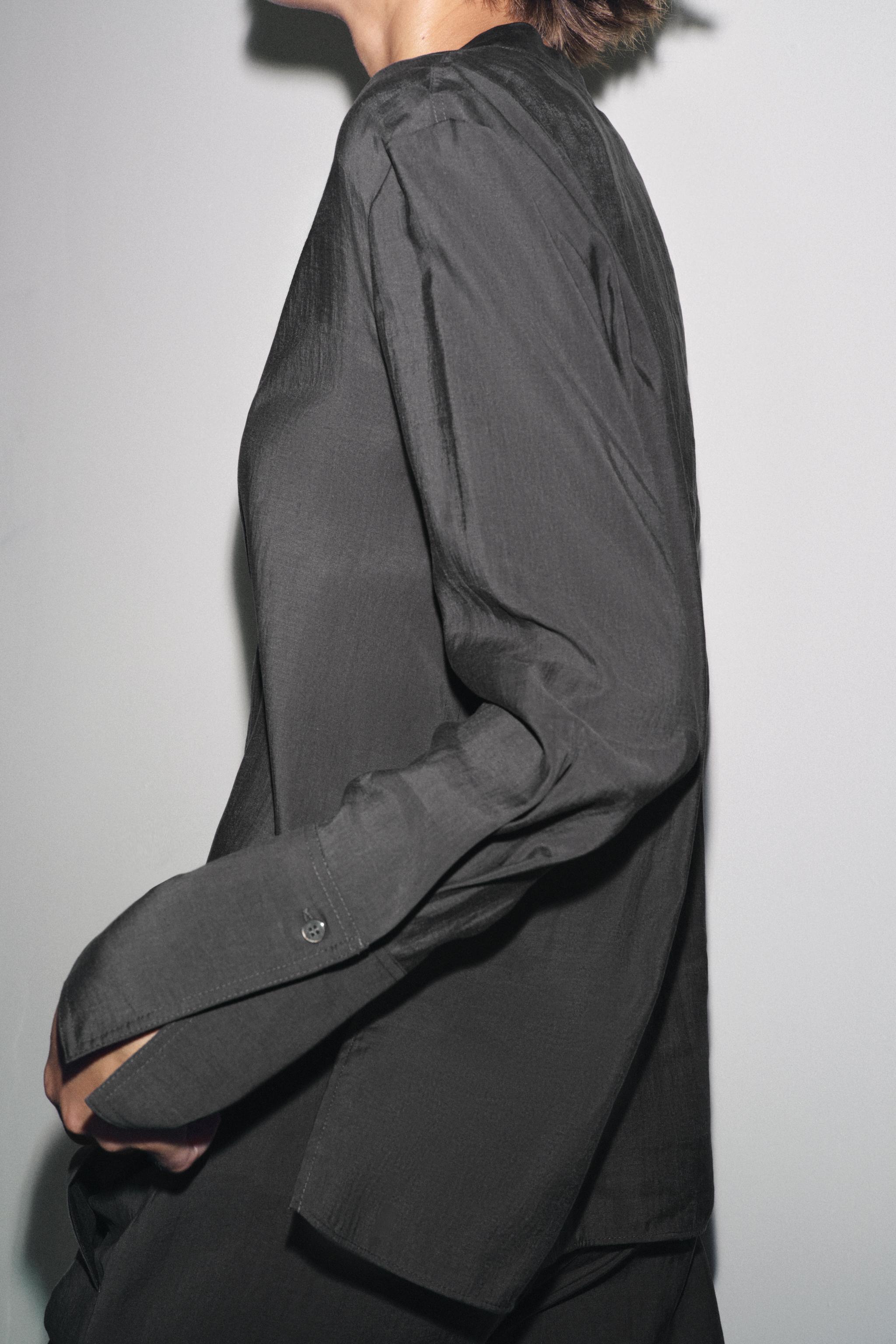 ZW COLLECTION フルイドシャツ - ダーク グレー | ZARA Japan / 日本