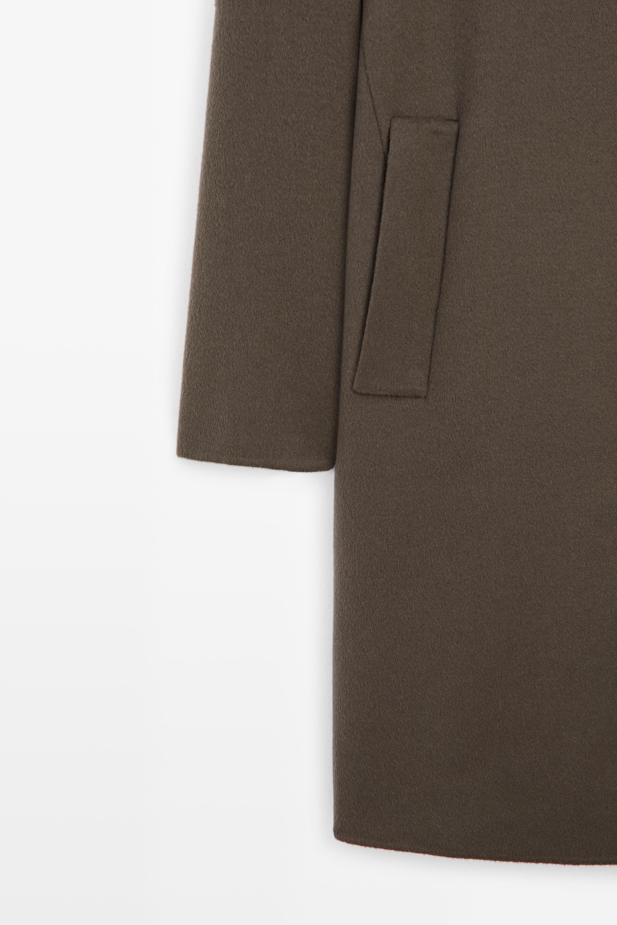 Long wool blend coat