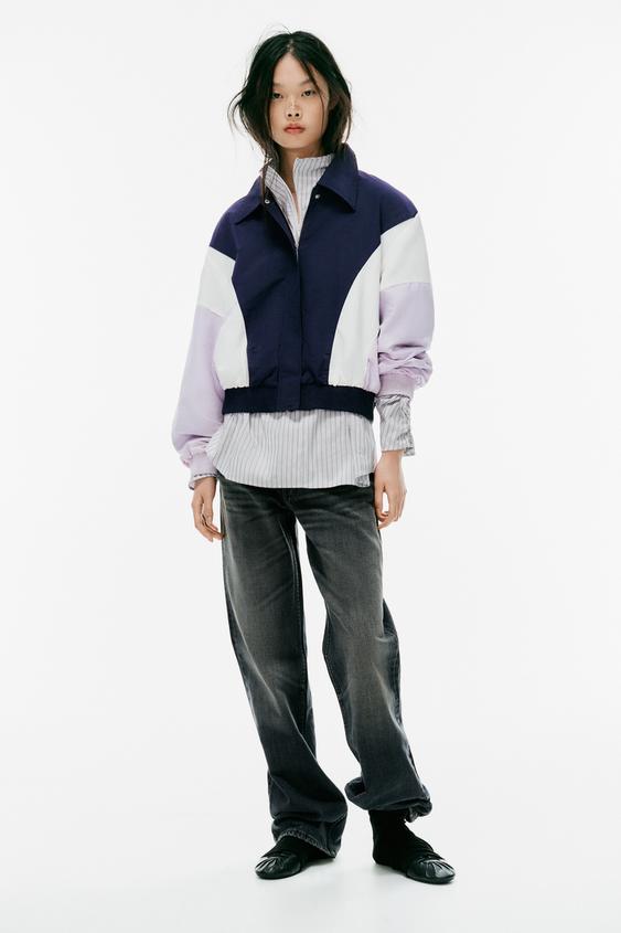 CONTRAST BOMBER JACKET - Navy blue by Zara - Image 0