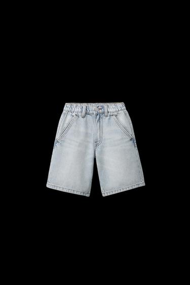 Zara SLOUCHY DENIM SHORTS - Light blue - Image 0
