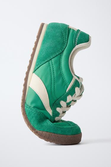 BASKETS EN CONTRASTE - Vert de Zara - Image 2