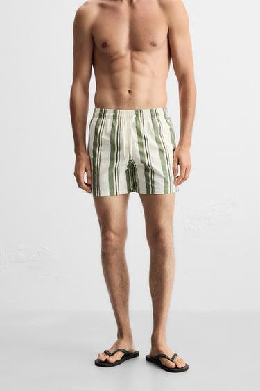 MAILLOT DE BAIN RAYURES MEDIUM - Écru de Zara - Image 2