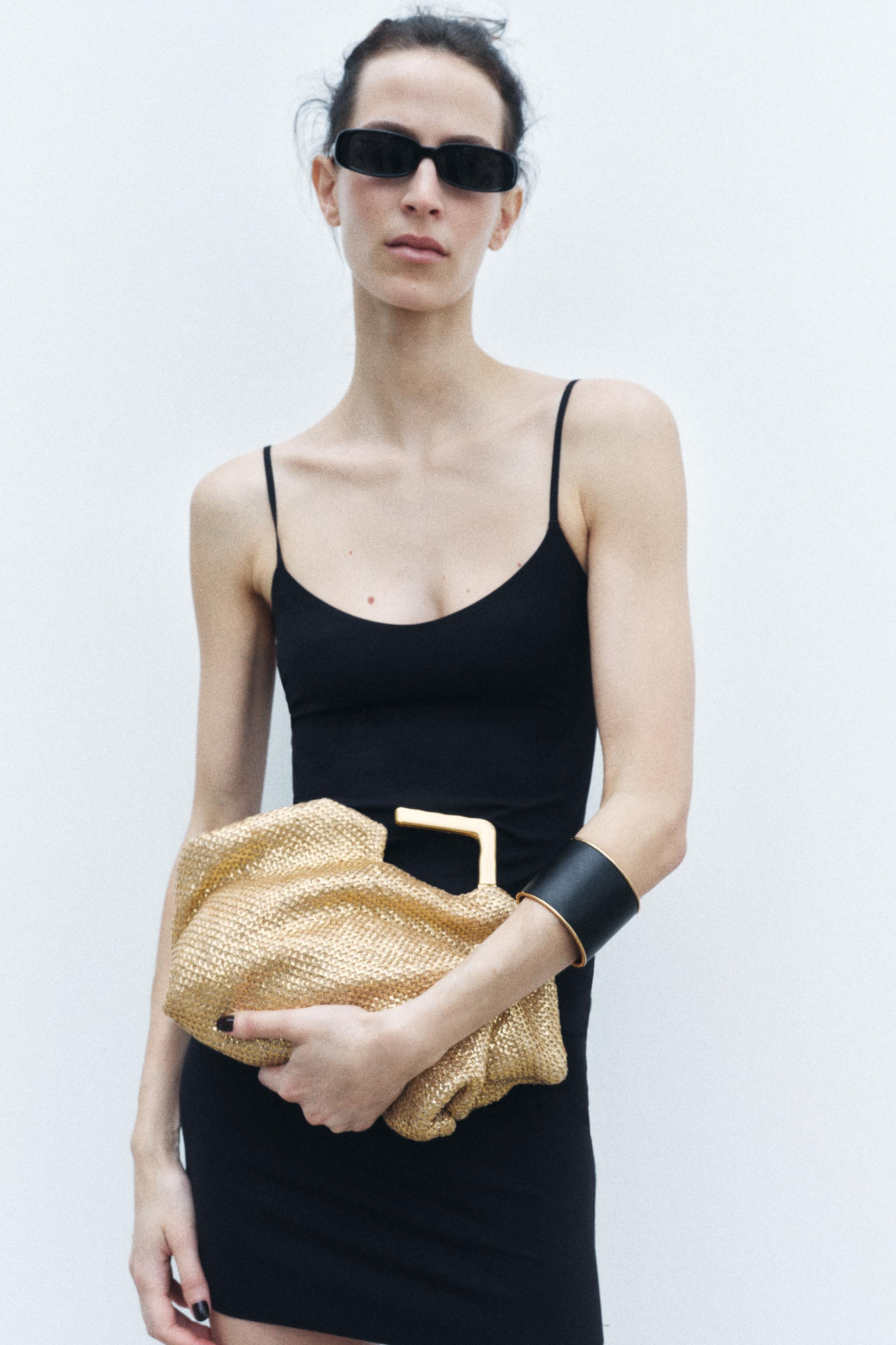 METAL STRAP CLUTCH - Golden | ZARA United States