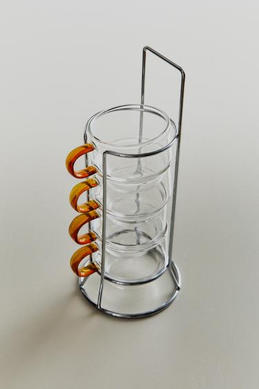 TOUR DE TASSES EN BOROSILICATE ANSE DE COULEUR (ENSEMBLE DE 4) - Orange de Zara
