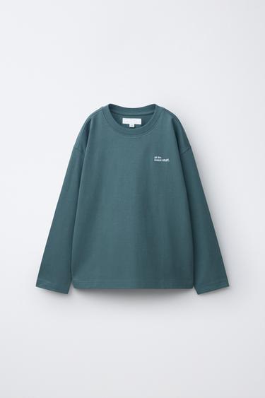 Zara HEAVY WEIGHT T-SHIRT - Pastel green