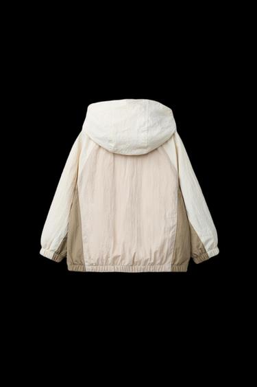 LIGHTWEIGHT COLOUR BLOCK WATER-REPELLENT RAINCOAT - Beige by Zara