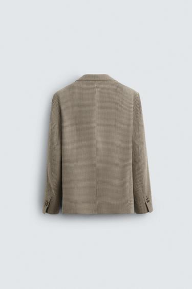 HOUNDSTOOTH BLAZER - Brown by Zara - Image 7