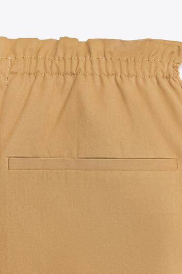 BUTTON SKORT - Mid-camel by Zara - Image 6