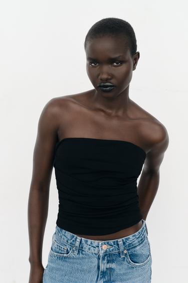 ТОП БЕЗ БРЕТЕЛЕЙ — ЧЕРНЫЙ от Zara — изображение 0