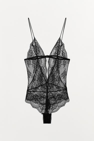 LACE BACK BODYSUIT - Black by Zara - Image 3