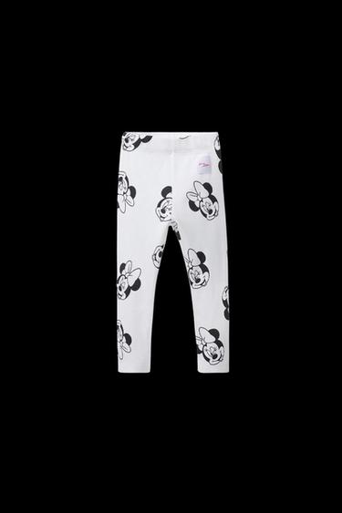 MINNIE MOUSE © DISNEY PRINTED RIBBED LEGGINGS - Ecru by Zara - Image 0