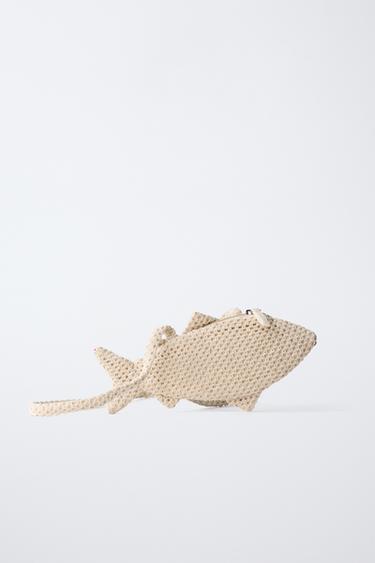 SAC BANDOULIÈRE POISSON EN CROCHET - Bleu de Zara - Image 5