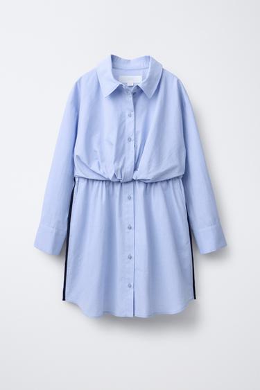 SKJORTEKJOLE MED KNUDE - lys blå fra Zara - Billede 0
