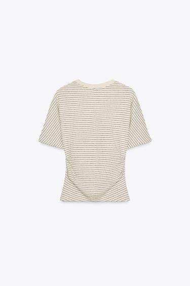 RUSTIC RUCHED T-SHIRT - striped by Zara - Image 7
