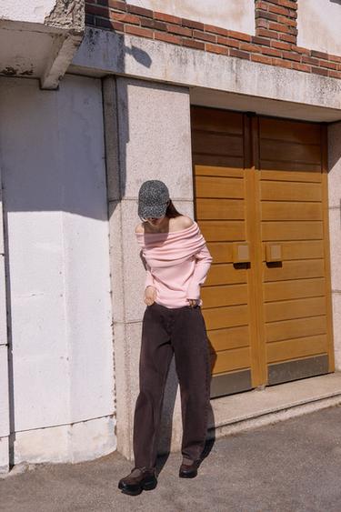 TRF BARREL ハイウエストデニムパンツブラウン0ZaraのTRF BARREL ハイウエストデニムパンツ - ブラウン - 画像 0