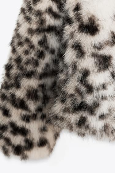 ANIMAL PRINT FAUX FUR JACKET ZW COLLECTION - Leopard by Zara - Image 8