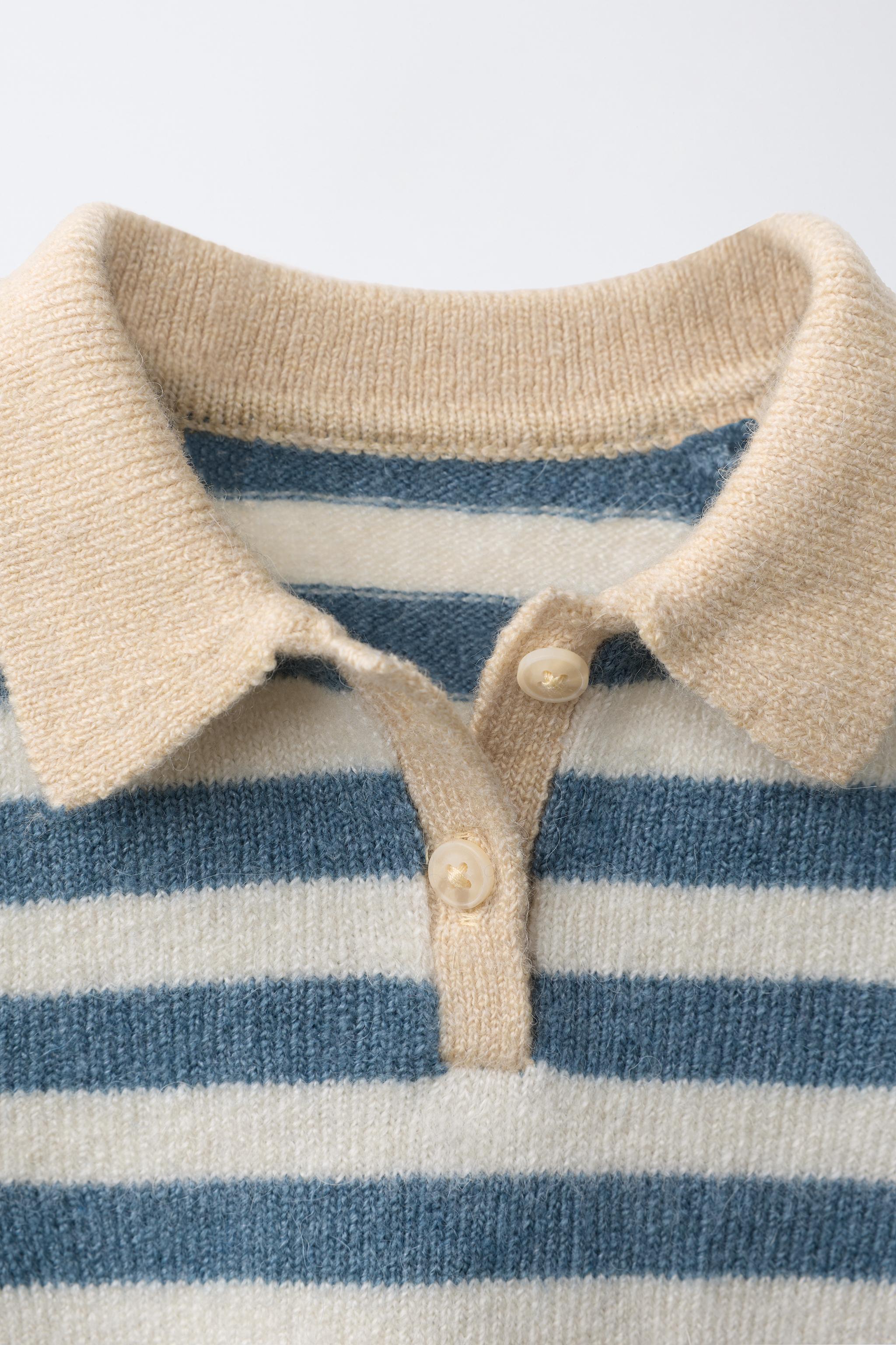 POLO EN MAILLE À RAYURES