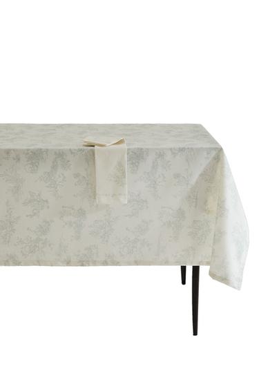 TOILE COTTON TABLECLOTH - Greenish by Zara