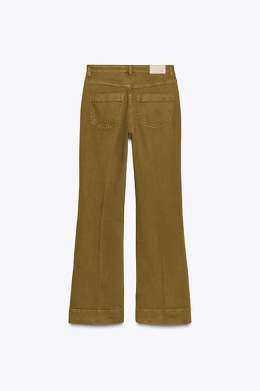JEAN Z1975 POCHES PLASTRON TAILLE HAUTE - Vert huile de Zara - Image 6