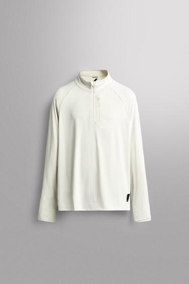 TECHNICAL QUARTER-ZIP T-SHIRT — Sand 1