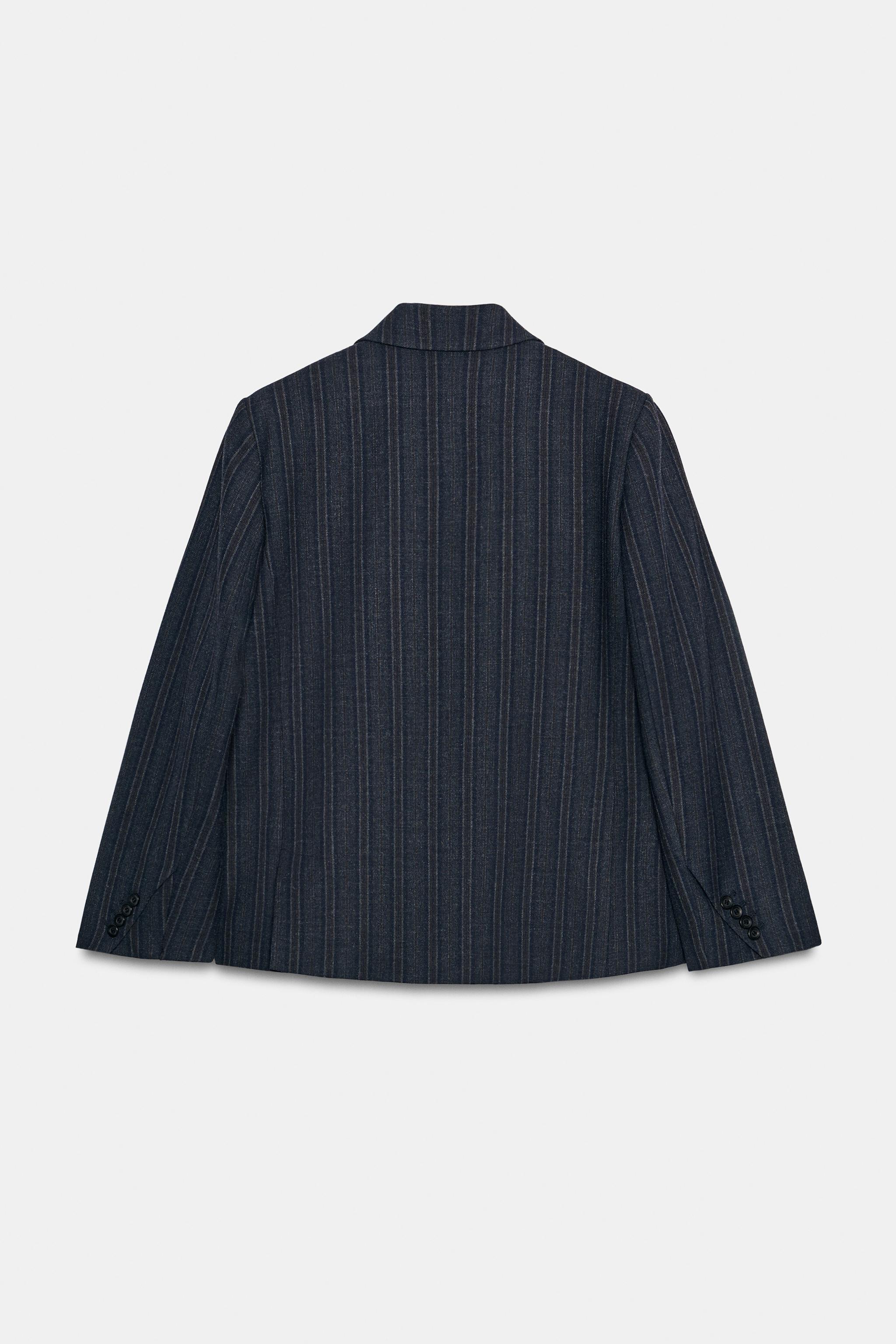 ZW COLLECTION STRIPED STRAIGHT BLAZER
