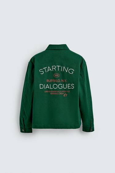 EMBROIDERED ZIP-UP JACKET - Green by Zara - Image 8