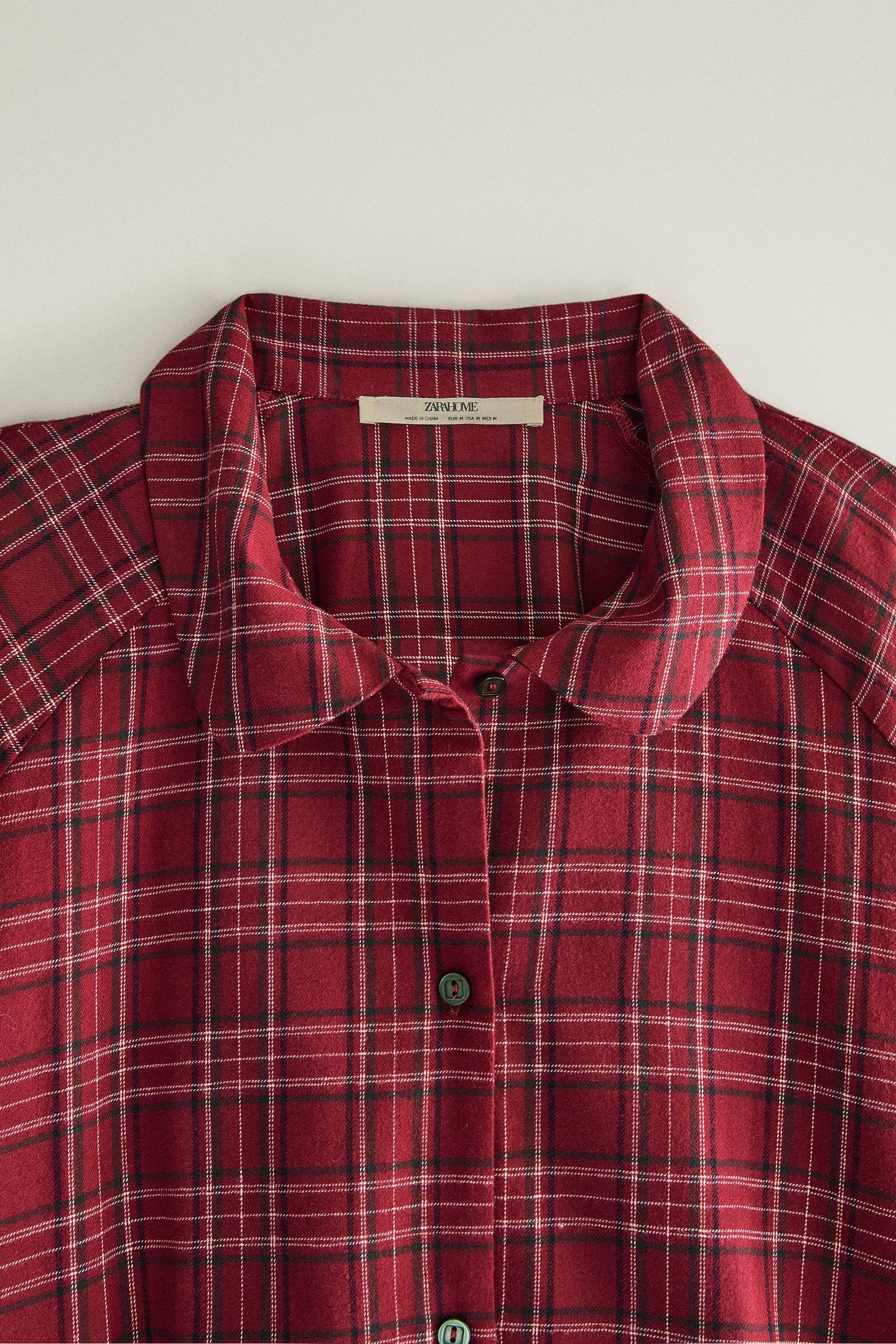 Комплект белья Paiama, фланель, 2 шт. — Zara, цвет: Красный — фото 3