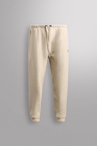 REGULAR FIT TRAINING JOGGERS - Ecru by Zara