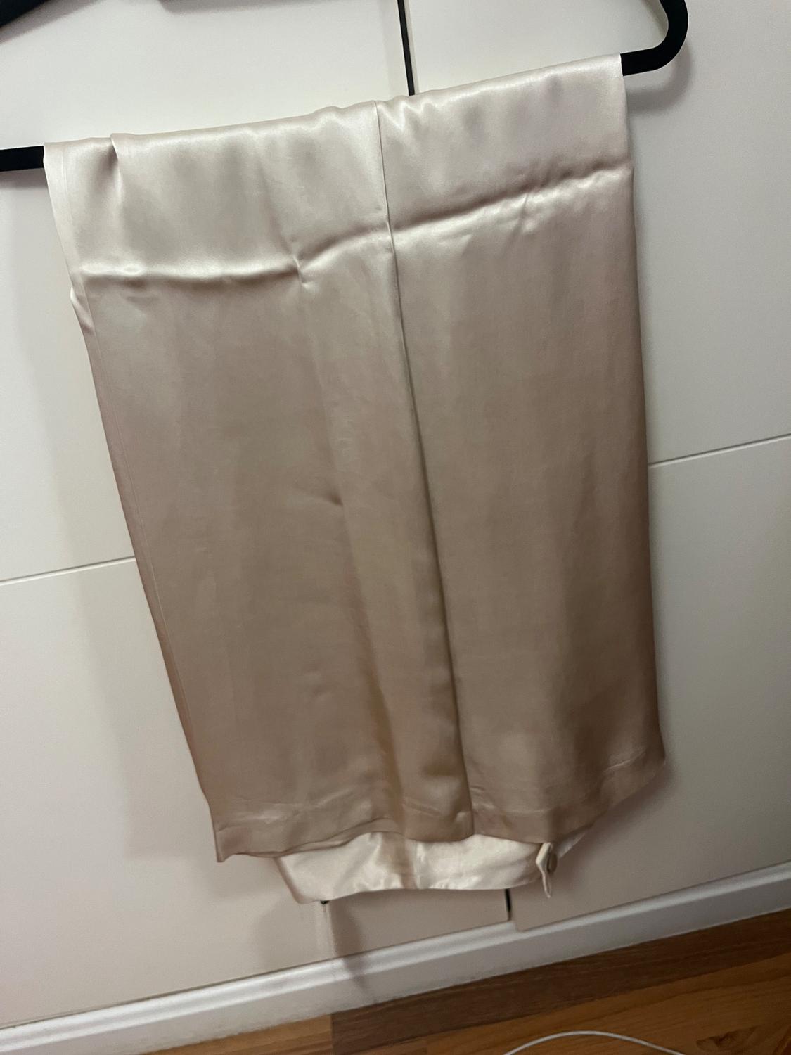 SATIN-FINISH PALAZZO TROUSERS - Image 7